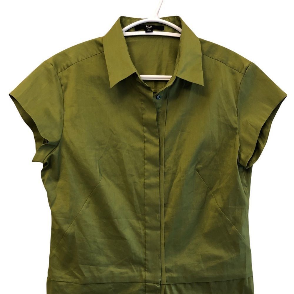 Boss Hugo Boss Silk Short Sleeve Blouse EUC